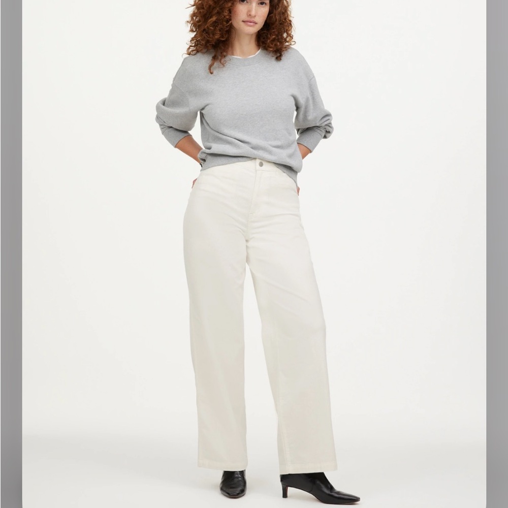 Women's Madewell Emmett‎ Wide Leg White Corduroy 32
